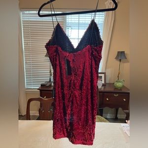 Lulu’s Light Me Up Magenta Sequin Bodycon Mini Dress